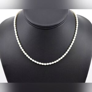 Nicky Butler Silver 18” Freshwater Cultured Rice Pearl Necklace NB Designer NWT